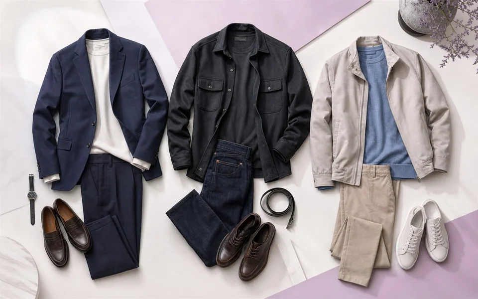 İş, akşam yemeği ve hafta sonu için hazırlanmış üç smart casual kombin