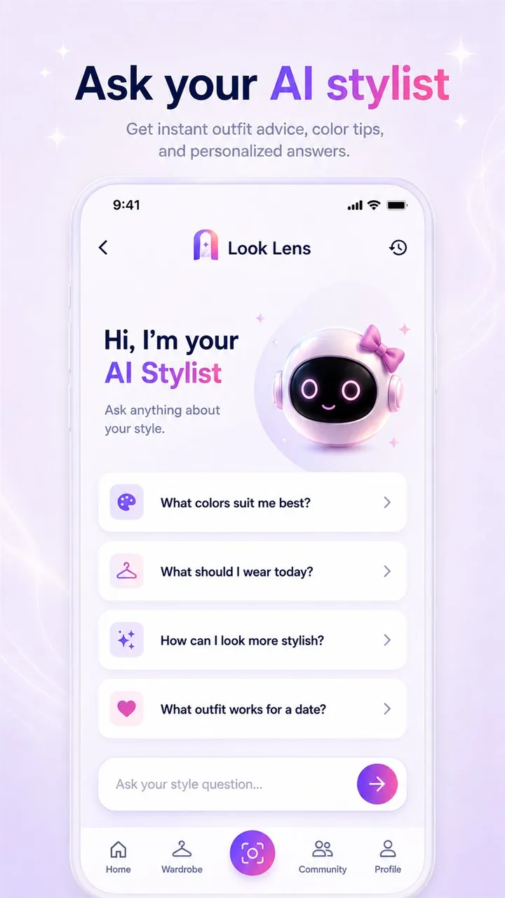Look Lens AI Stylist answers personal outfit questions