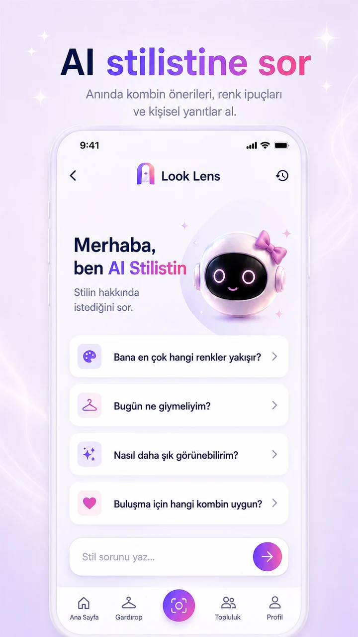 Türkçe Look Lens AI Stilist ekranı